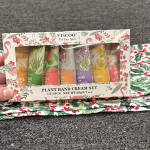 Viscoo Plant Hand Cream Set - Multicolor (7pc) NEW W/Towel